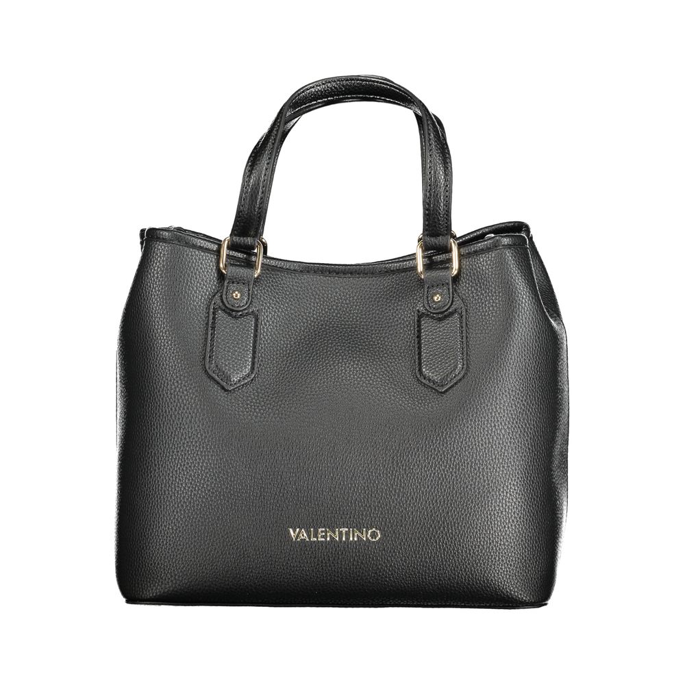 This Handbag by Mario Valentino for women in polyethylene and black & signature presents a sculptural silhouette featuring a secure snap & zipper, ample built-in-compartments & internal-pockets, and versatile shoulder-strap, adjustable-strap & handle for a sculptural finish.
