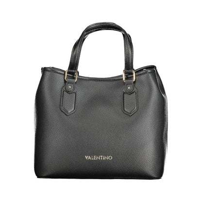 Handbag by Mario Valentino for women in polyurethane black features a refined silhouette, showcasing a secure , organized built-in-compartments & internal-pockets, and versatile shoulder-strap, handle & adjustable-strap for a refined finish.