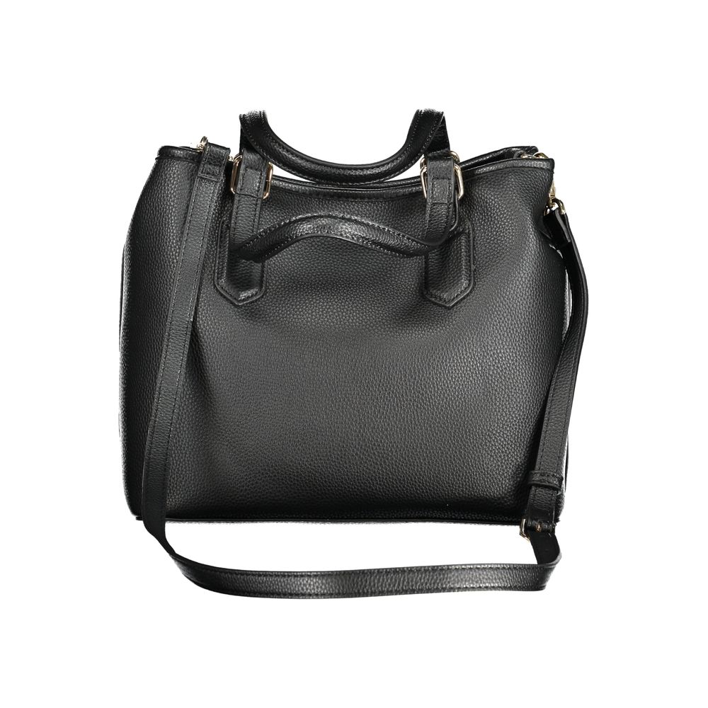 Handbag by Mario Valentino for women in polyethylene black & signature presents a ornamental silhouette, showcasing a secure snap & zipper, ample built-in-compartments & internal-pockets, and versatile shoulder-strap, adjustable-strap & handle for a ornamental finish.