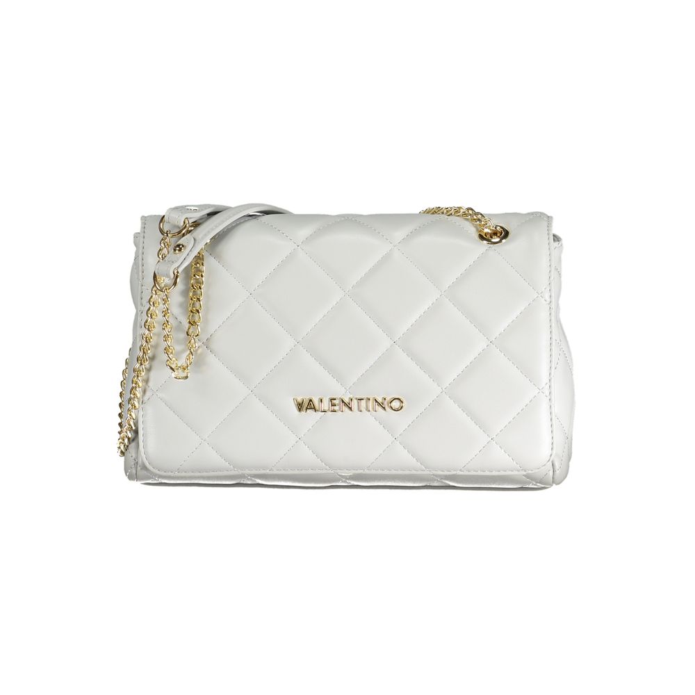 Handbag by Mario Valentino for women in polyethylene gray features an refined silhouette, showcasing a secure snap & zipper, ample internal-pockets, and versatile handle for a sophisticated refined aesthetic.