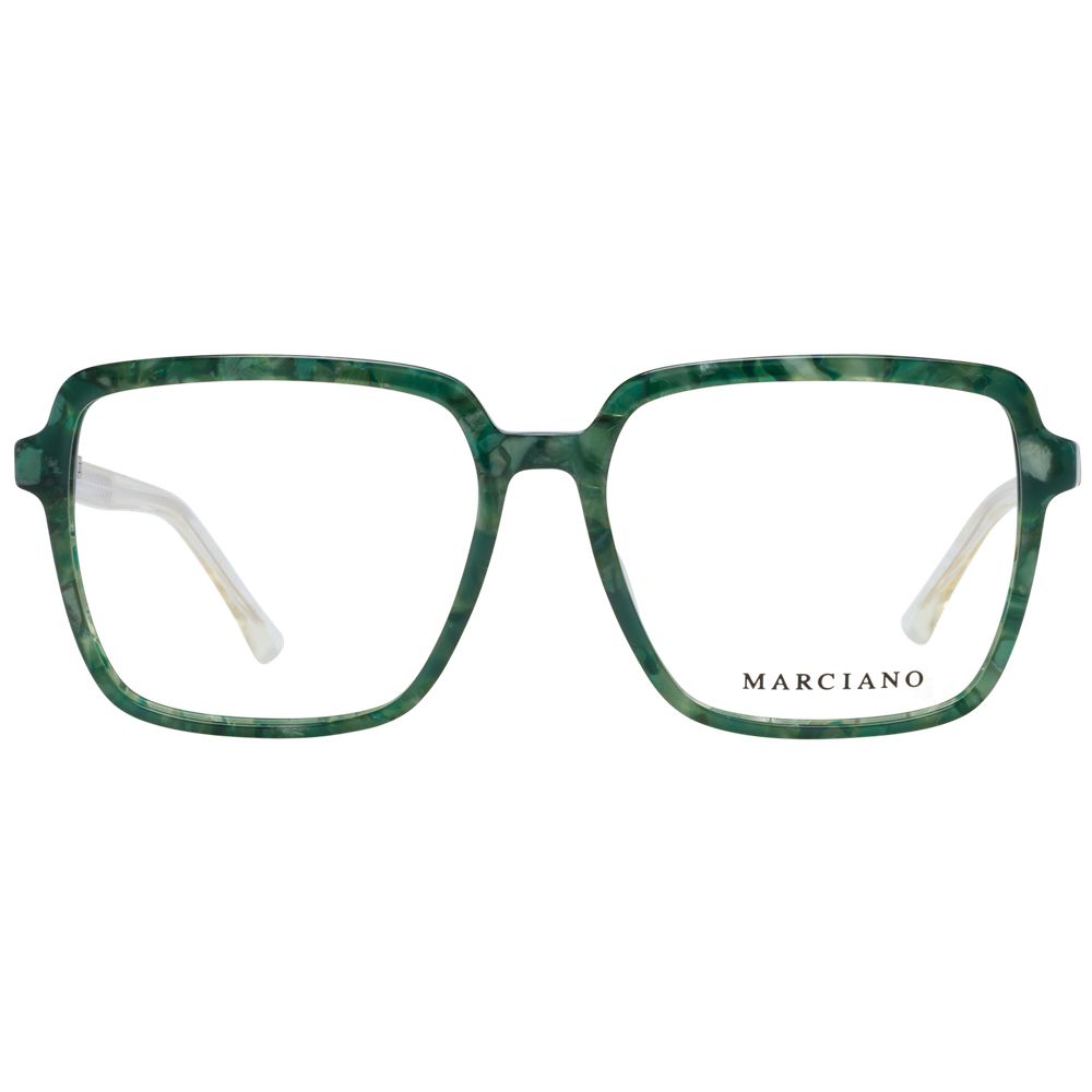 Eyeglasses Frames by Marciano by Guess for women in polyamide and bicolour & green showcases an refined full-frame frame design featuring a sophisticated for an refined and refined aesthetic.