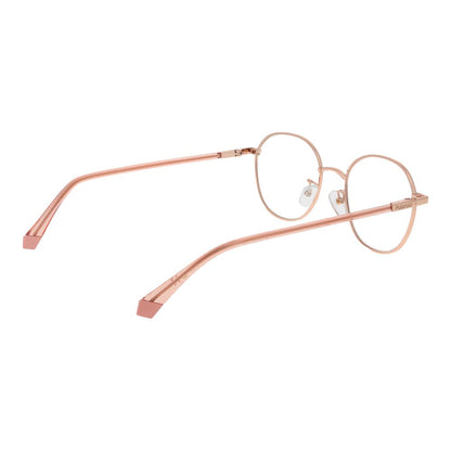 Eyeglasses Frames by Polaroid for unisex in rose-gold showcases a reflective silhouette, artfully incorporating a sophisticated rose-gold coloured frame with a distinct full-frame frame design.