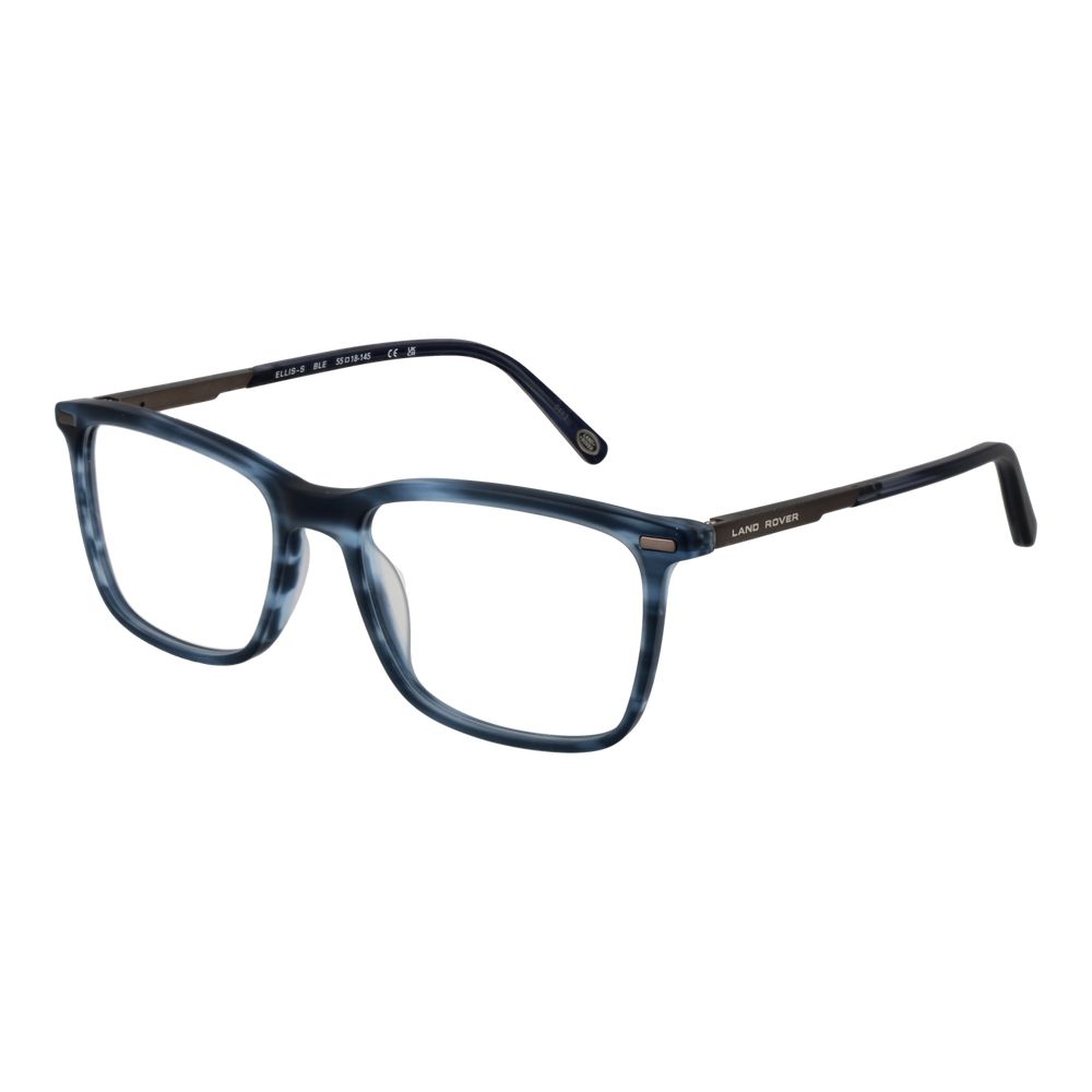 Eyeglasses Frames by Land Rover for men in and blue showcases an refined full-frame frame design featuring a sophisticated blue coloured frame for an refined and refined aesthetic.