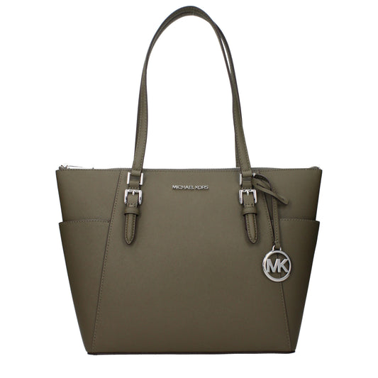Shoulder Bag by Michael Kors for women in leather green features an effortlessly chic silhouette with a secure , ample , and versatile shoulder-strap for effortlessly chic everyday luxury.