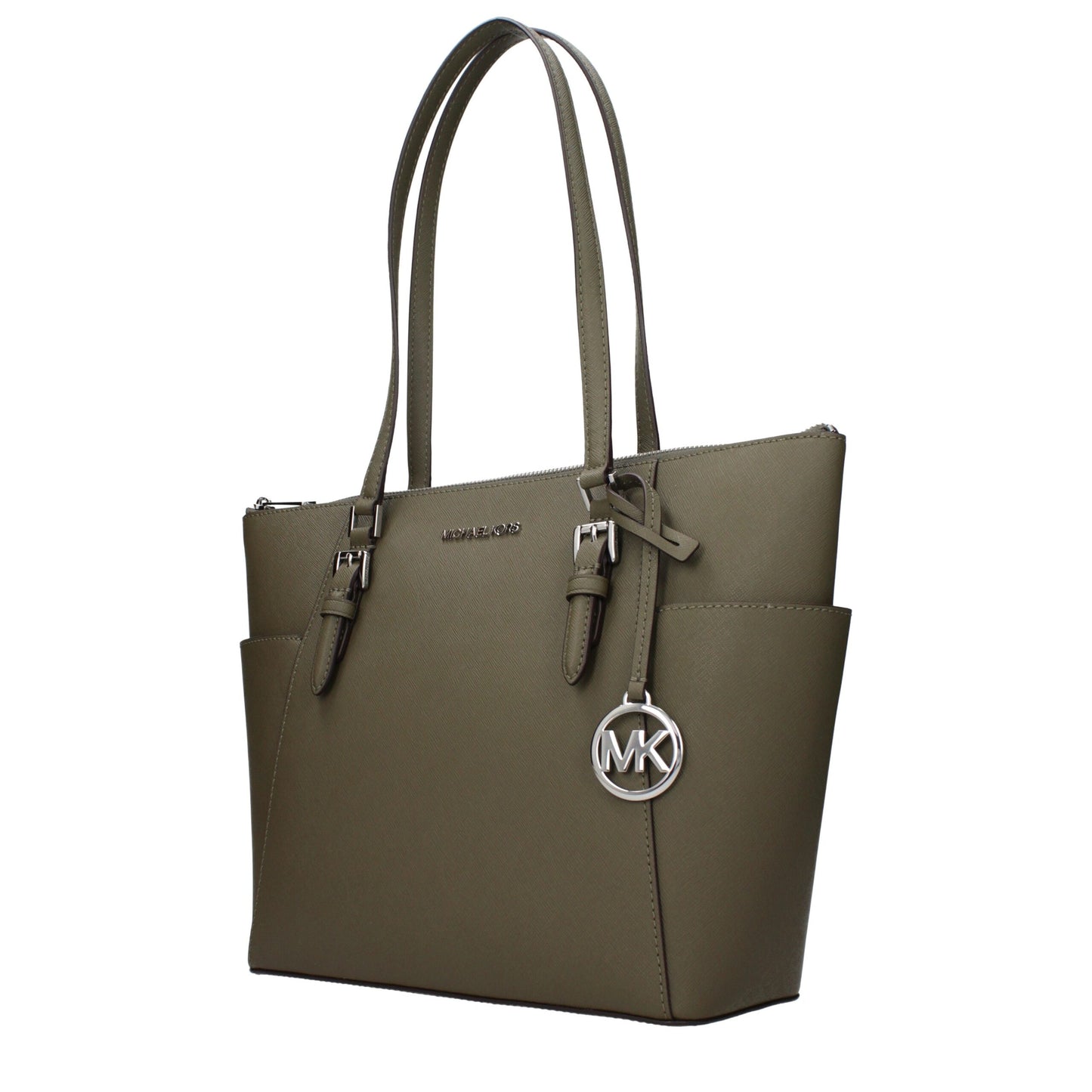 Shoulder Bag by Michael Kors for women in leather green showcases a statuesque silhouette, artfully detailed with a secure , organized , and versatile shoulder-strap for a statuesque look.