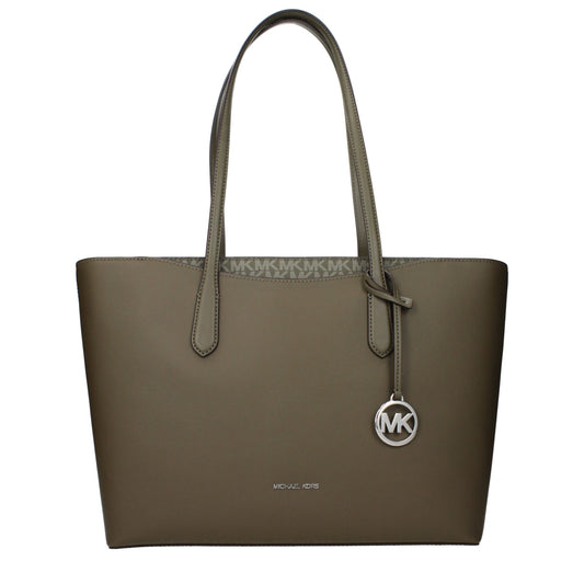 Shoulder Bag by Michael Kors for women in fabric green presents a statuesque silhouette, showcasing a secure and statuesque with versatile shoulder-strap for a sophisticated look.