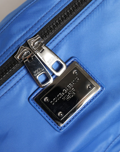 Fanny Pack Belt Bag by Dolce & Gabbana for men in calf leather & polyamide blue presents a unrivaled Calf Leather Polyamide Fanny Pack Belt Bag design, featuring a secure zipper, ample built-in-compartments, and versatile adjustable-strap & belt-strap for a unrivaled finish.