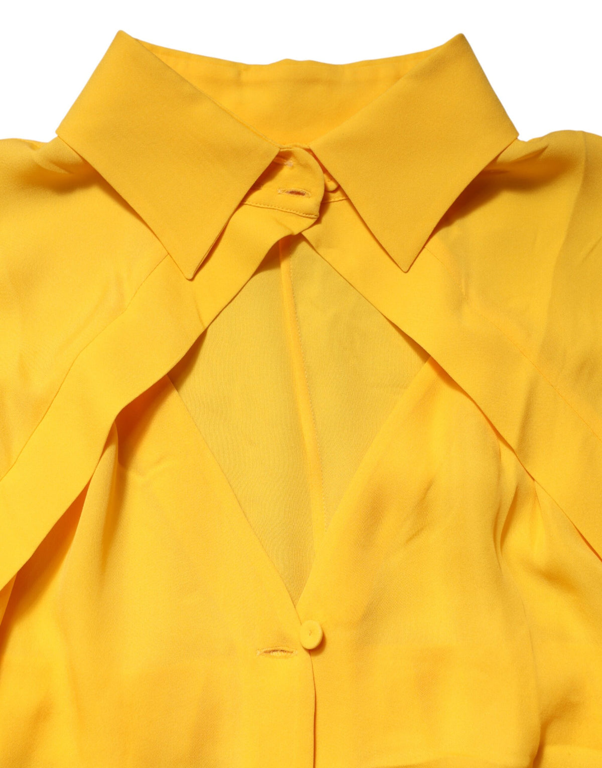 Moschino Couture Women's Long-Sleeve Silk Blouse - Yellow