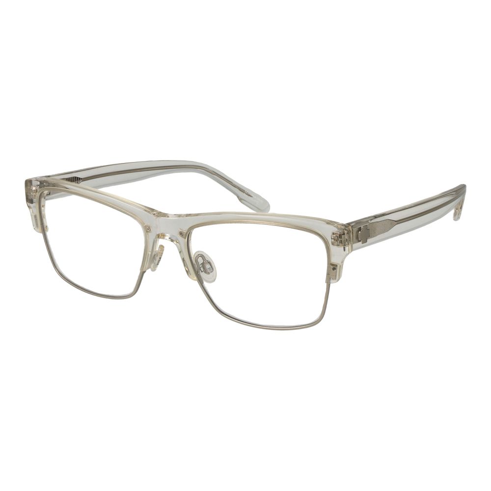 Eyeglasses Frames by Spy for unisex in plastic transparent showcases a reflective silhouette, artfully incorporating a sophisticated transparent coloured frame with a distinct full-frame frame design.