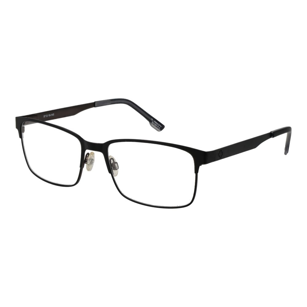Eyeglasses Frames by Spy for men in plastic and black showcases a refined silhouette, detailed with a black coloured frame finish and a sophisticated full-frame frame design.