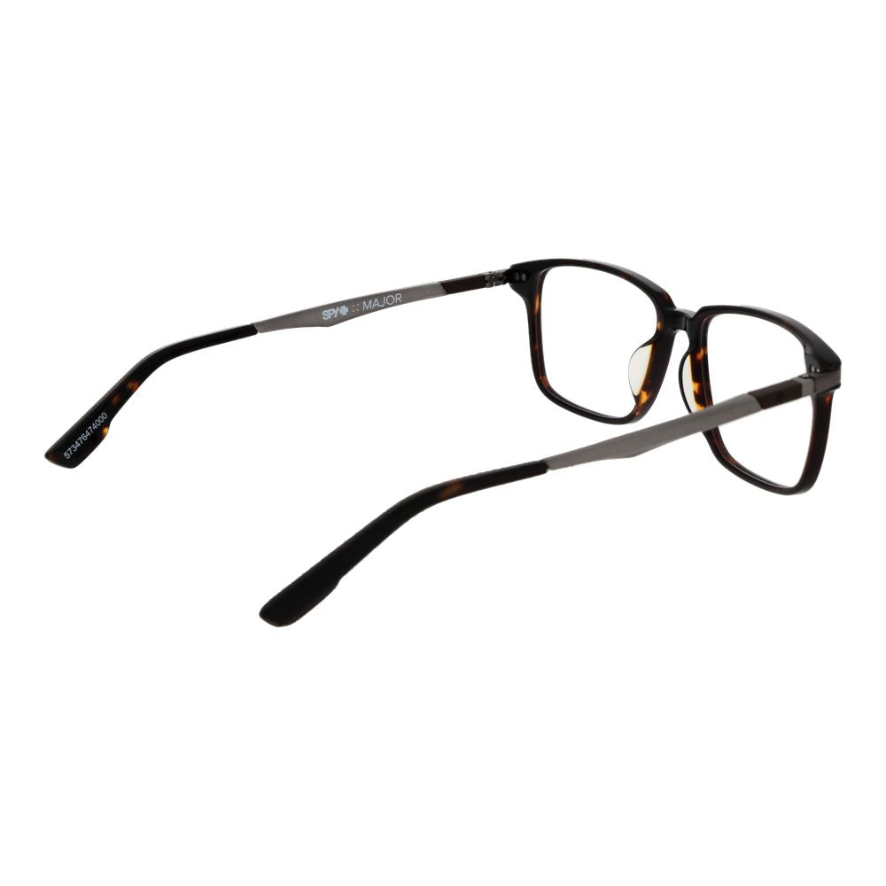 Eyeglasses Frames by Spy for men in plastic brown showcases a refined full-frame frame design with a refined brown coloured frame finish for a refined and sophisticated look.