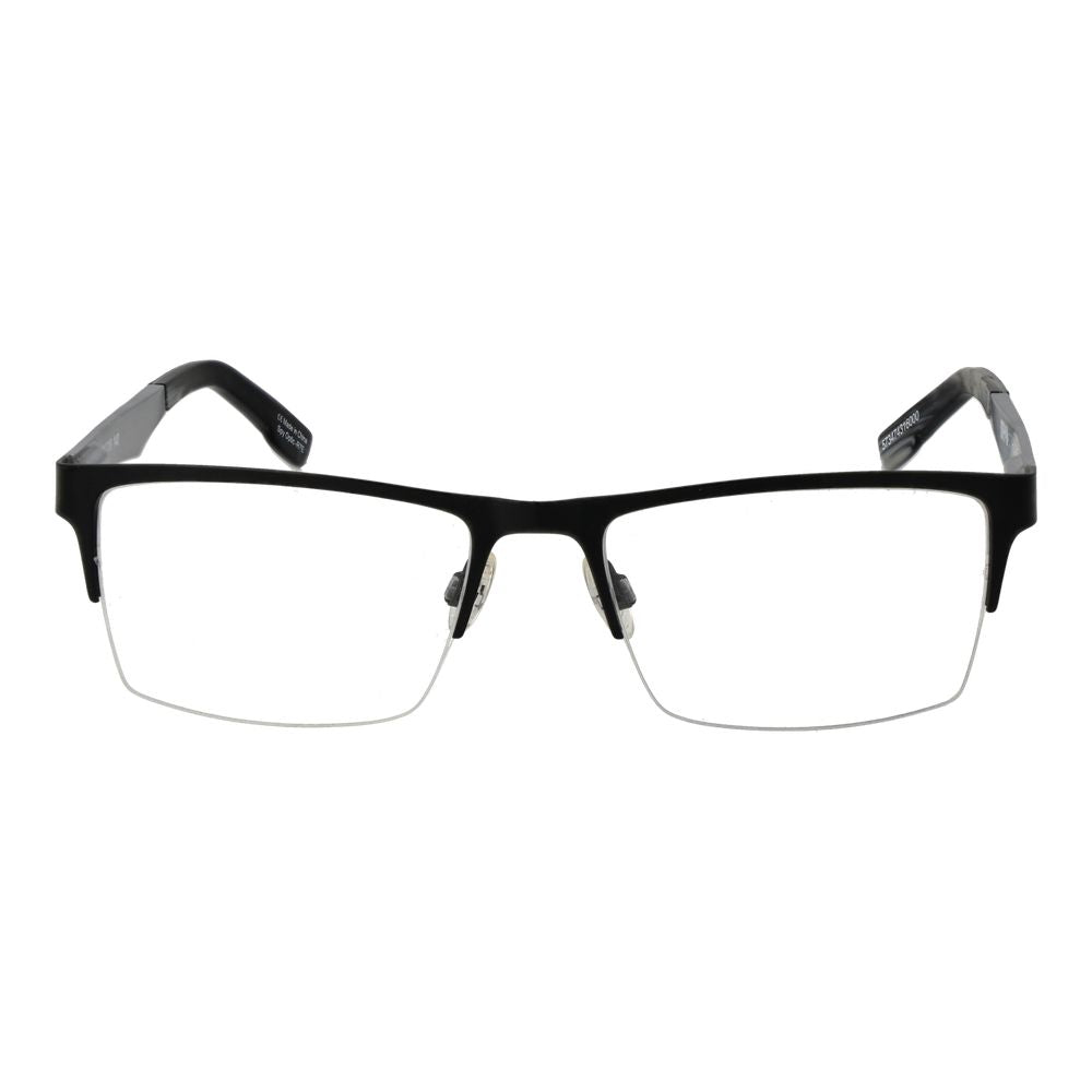 Eyeglasses Frames by Spy for unisex in plastic and black showcases a refined silhouette, detailed with a black coloured frame finish and a sophisticated half-frame frame design.