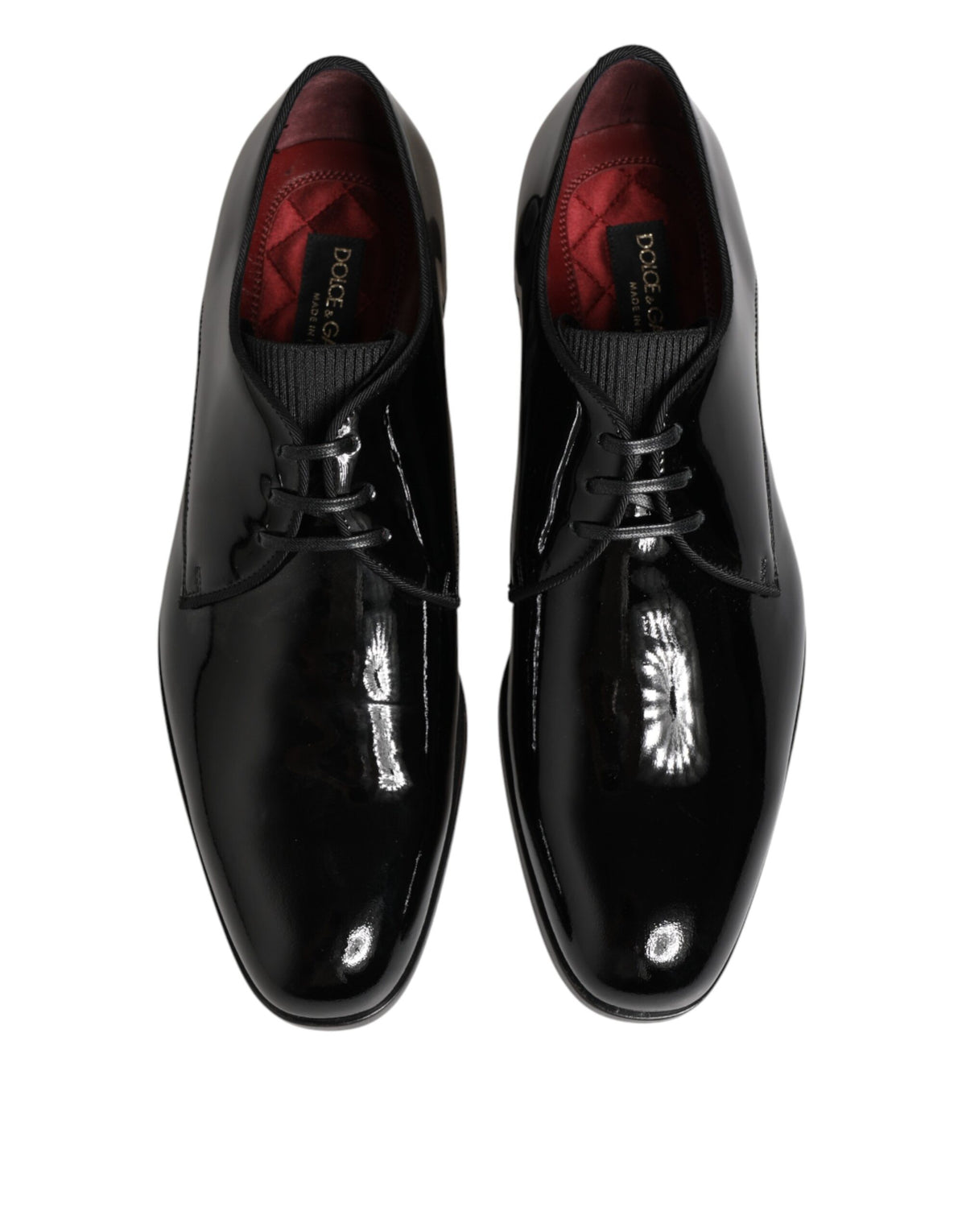 Dolce & Gabbana Men's Suede Calfskin & Goat Leather Derby Lace-Up Shoes - Black