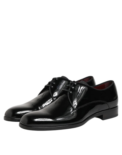 Dolce & Gabbana Men's Suede Calfskin & Goat Leather Derby Lace-Up Shoes - Black