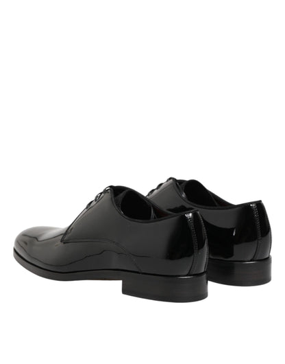 Dolce & Gabbana Men's Suede Calfskin & Goat Leather Derby Lace-Up Shoes - Black