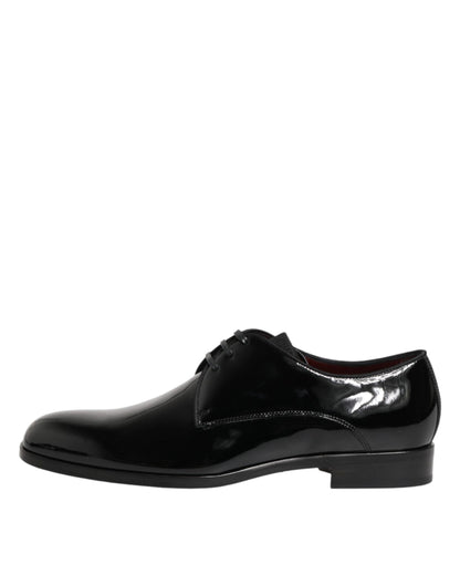 Dolce & Gabbana Men's Suede Calfskin & Goat Leather Derby Lace-Up Shoes - Black