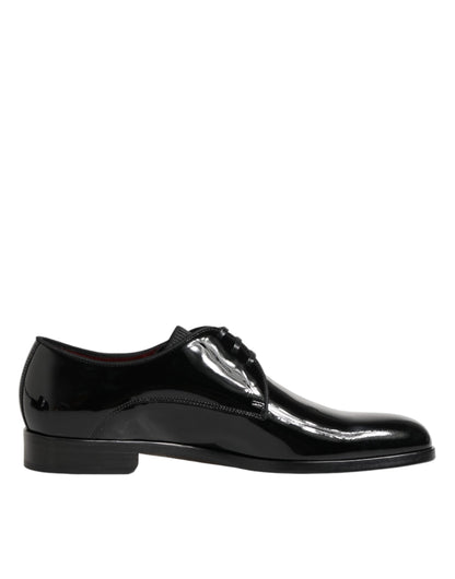 Dolce & Gabbana Men's Suede Calfskin & Goat Leather Derby Lace-Up Shoes - Black