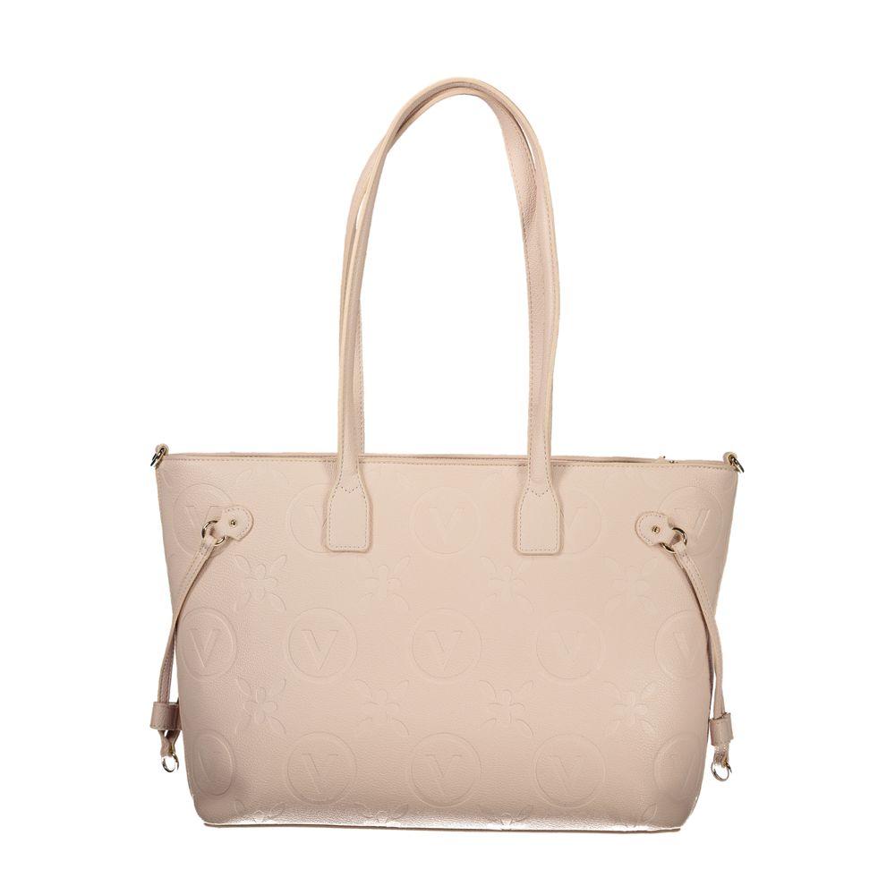 Shopper Handbag by Mario Valentino for women in polyethylene pink presents a ornamental silhouette, showcasing a secure zipper, ample internal-pockets, and versatile adjustable-strap & handle for a ornamental finish.