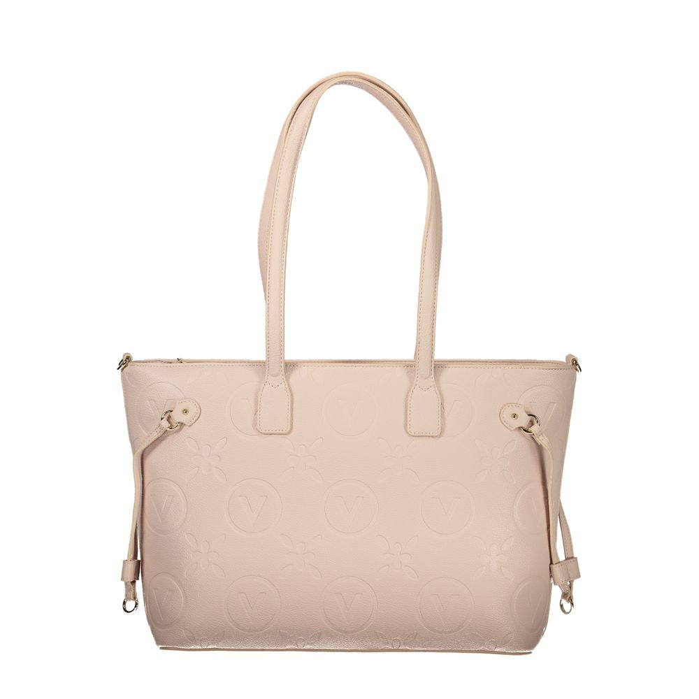 Shopper Handbag by Mario Valentino for women in polyethylene pink features a refined silhouette, showcasing a secure zipper, organized internal-pockets, and versatile adjustable-strap & handle for a refined finish.