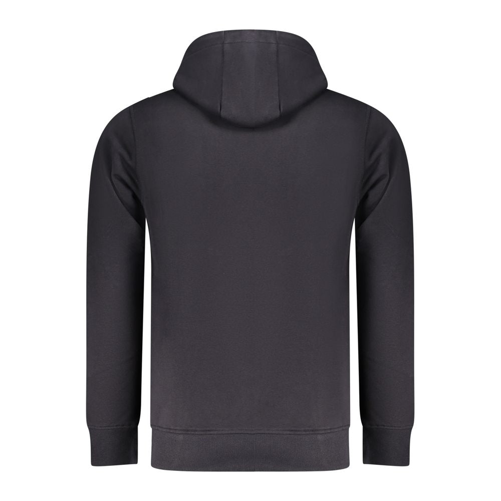 Hooded Sweatshirt Hoodie by Rifle for men in cotton polyester blue & print features an dramatic silhouette, showcasing a sophisticated and dramatic for a refined, modern aesthetic.
