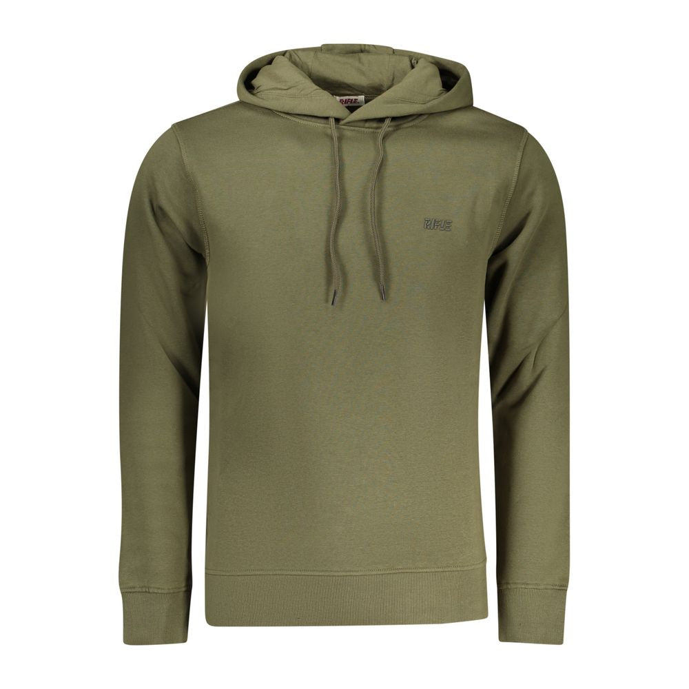 Hooded Sweatshirt Hoodie by Rifle for men in cotton green & print features an luminous silhouette, showcasing a sophisticated hooded neckline and for a truly luminous look.
