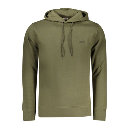 Hooded Sweatshirt Hoodie by Rifle for men in cotton green & print features an luminous silhouette, showcasing a sophisticated hooded neckline and for a truly luminous look.
