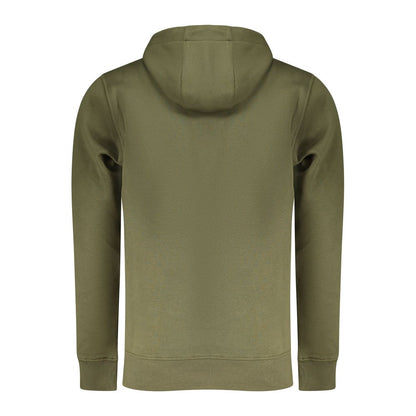 Hooded Sweatshirt Hoodie by Rifle for men in cotton green & print showcases a city-ready silhouette, artfully detailed with a signature and for a city-ready finish.