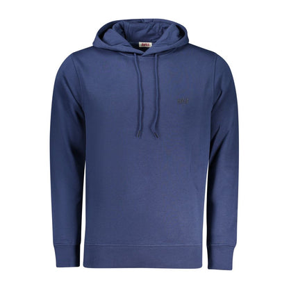Hooded Sweatshirt Hoodie by Rifle for men in cotton blue & print features a authentic silhouette, showcasing a sophisticated hooded neckline and authentic detail for a refined finish.