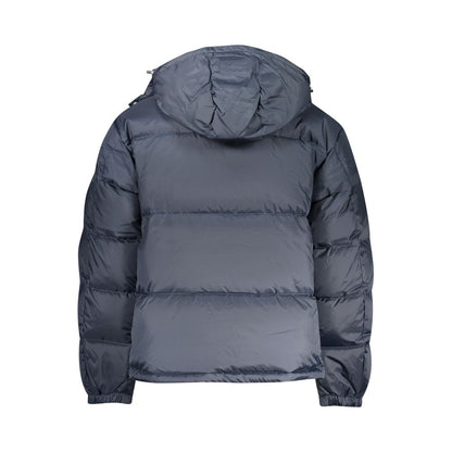 Hooded Overcoat by Tommy Hilfiger for men in polyester blue features a contemporary silhouette showcasing a contemporary and refined pockets & hooded for a sophisticated finish.