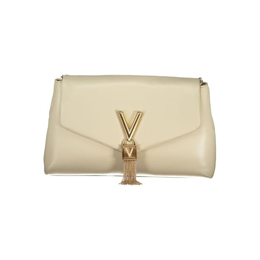 Shoulder Handbag by Mario Valentino for women in polyethylene beige & signature features a ornamental silhouette, showcasing a secure snap, ample built-in-compartments, document-holder & internal-pockets, and ornamental shoulder-strap & adjustable-strap for a sophisticated look.