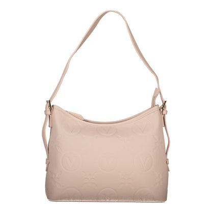 Shoulder Handbag by Mario Valentino for women in polyethylene pink presents a ornamental silhouette, showcasing a secure zipper, ample internal-pockets, and versatile shoulder-strap & adjustable-strap for a ornamental finish.