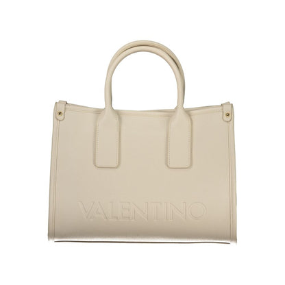 Handbag by Mario Valentino for women in polyethylene beige & print features an refined silhouette, showcasing a secure , ample internal-pockets, and versatile handle & adjustable-strap for a sophisticated refined aesthetic.