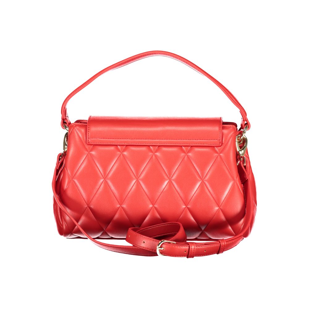 Handbag by Mario Valentino for women in polyethylene red & signature features an refined silhouette, showcasing a secure , ample built-in-compartments & internal-pockets, and versatile shoulder-strap, adjustable-strap & handle for a sophisticated refined aesthetic.