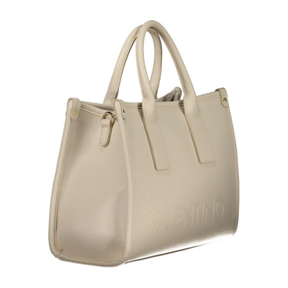 Handbag by Mario Valentino for women in polyethylene beige & print presents a ornamental silhouette, showcasing a secure , ample internal-pockets, and versatile handle & adjustable-strap for a ornamental finish.