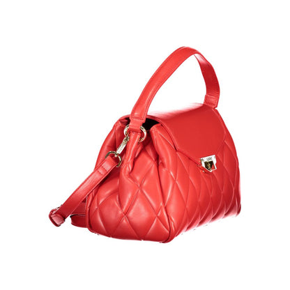 Handbag by Mario Valentino for women in polyethylene red & signature features a refined silhouette, showcasing a secure , organized built-in-compartments & internal-pockets, and versatile shoulder-strap, adjustable-strap & handle for a refined finish.