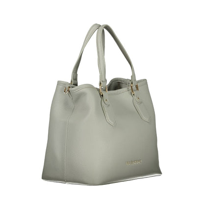 Handbag by Mario Valentino for women in polyethylene gray & signature features a ornamental silhouette, showcasing a secure zipper, ample built-in-compartments & internal-pockets, and ornamental shoulder-strap, adjustable-strap & handle for a sophisticated look.