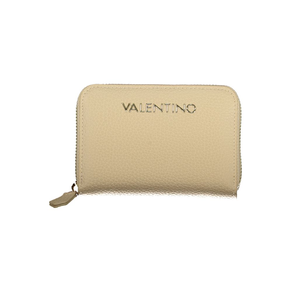 Cardholder Wallet by Mario Valentino for women in polyethylene beige showcases a discerning silhouette, artfully capturing the essence of Polyethylene Cardholder Wallet with its functional card-organization coin-purse.