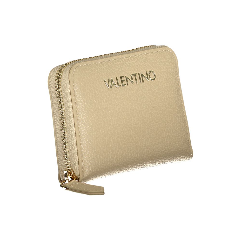Cardholder Wallet by Mario Valentino for women in polyethylene beige showcases a refined silhouette, artfully capturing the essence of the refined Polyethylene Cardholder Wallet design with functional card-organization coin-purse.