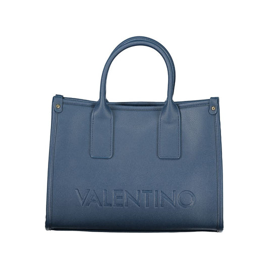 Handbag by Mario Valentino for women in polyethylene blue, signature & print features a exquisite silhouette, showcasing a secure and exquisite internal-pockets with versatile handle & adjustable-strap for a exquisite finish.