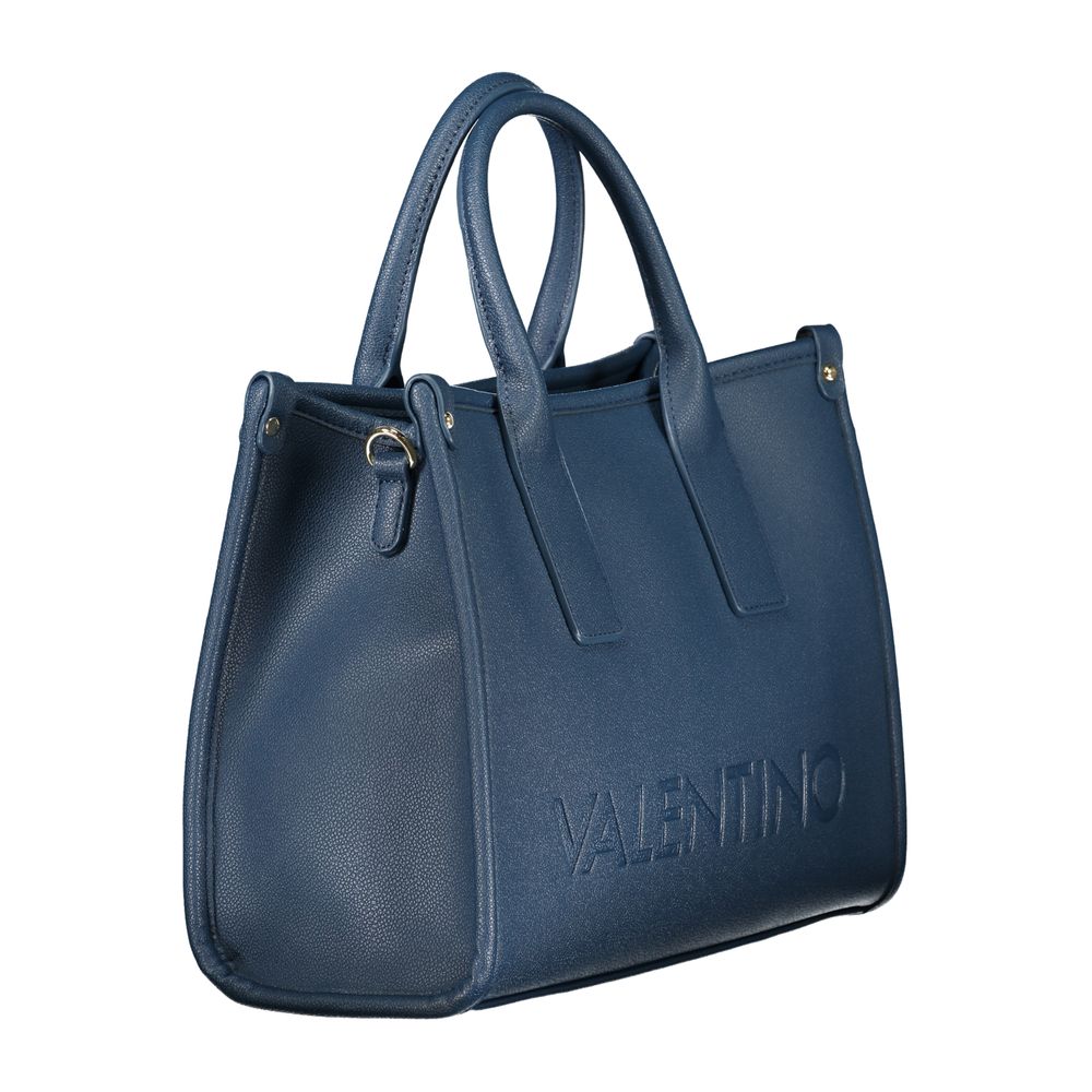 This Handbag by Mario Valentino for women in polyethylene and blue, signature & print presents a sculptural silhouette featuring a secure , ample internal-pockets, and versatile handle & adjustable-strap for a sculptural finish.