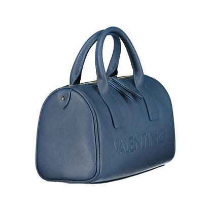 This Handbag by Mario Valentino for women in polyethylene and blue, signature & print presents a sculptural silhouette featuring a secure zipper, ample internal-pockets, and versatile adjustable-strap & handle for a sculptural finish.