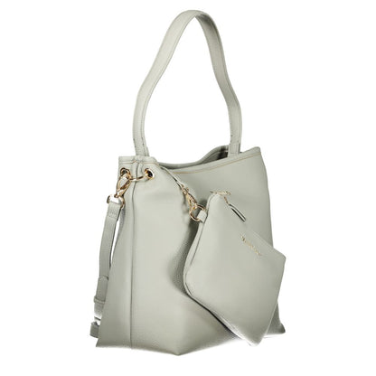 This 2-in-1 Shoulder & Crossbody Pouch Handbag by Mario Valentino for women in polyethylene and gray presents a sculptural silhouette featuring a secure snap, ample internal-pockets, and versatile crossbody-strap, shoulder-strap, adjustable-strap & handle for a sculptural finish.
