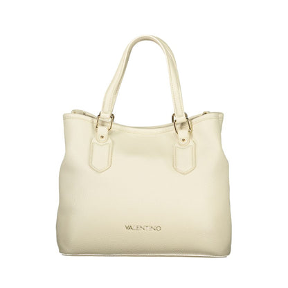 Handbag by Mario Valentino for women in polyethylene beige & signature features a exquisite silhouette, showcasing a secure zipper and exquisite built-in-compartments & internal-pockets with versatile shoulder-strap, handle & adjustable-strap for a exquisite finish.