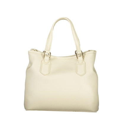 Handbag by Mario Valentino for women in polyethylene beige & signature features a exquisite silhouette, showcasing a secure zipper and exquisite built-in-compartments & internal-pockets with versatile shoulder-strap, handle & adjustable-strap for a exquisite finish.