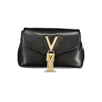 Evening Shoulder Handbag by Mario Valentino for women in polyethylene black features a ornamental silhouette, showcasing a secure snap, ample built-in-compartments & internal-pockets, and ornamental shoulder-strap & adjustable-strap for a sophisticated look.