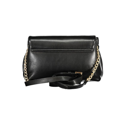 Evening Shoulder Handbag by Mario Valentino for women in polyethylene black features a exquisite silhouette, showcasing a secure snap and exquisite built-in-compartments & internal-pockets with versatile shoulder-strap & adjustable-strap for a exquisite finish.