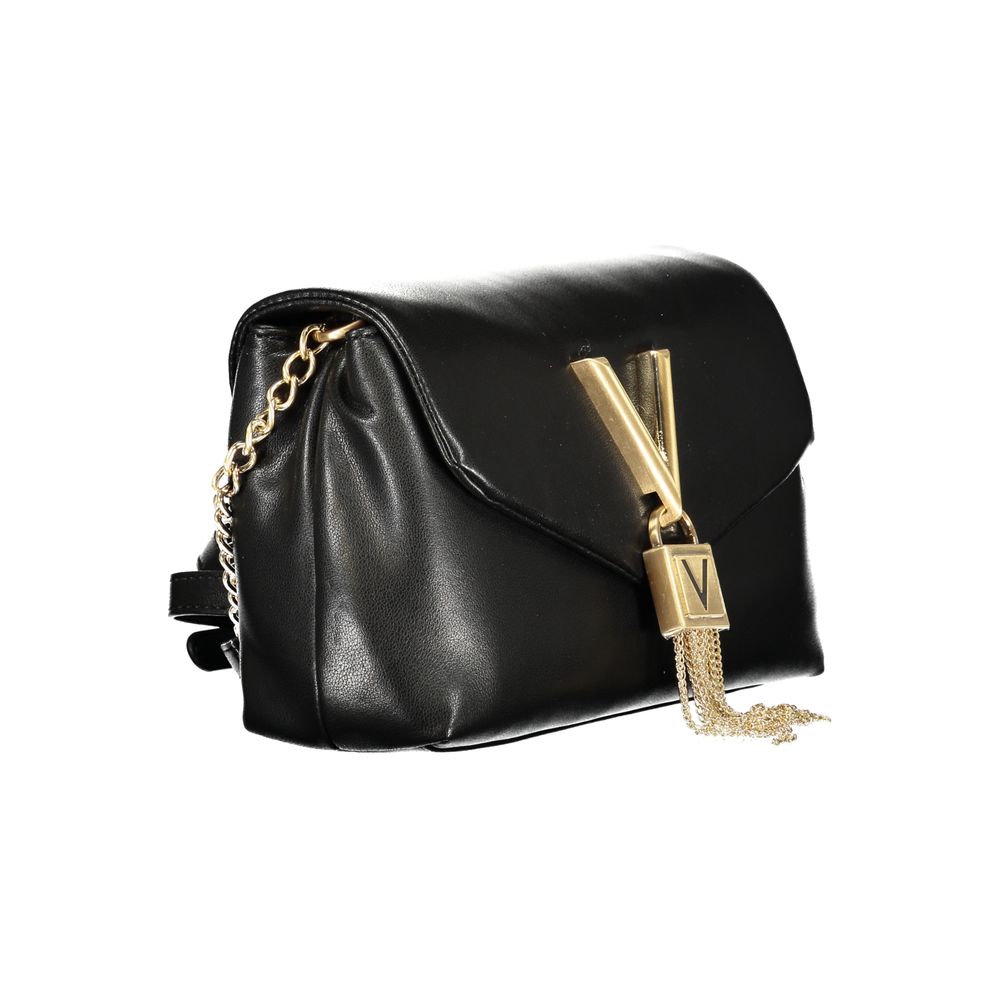 Evening Shoulder Handbag by Mario Valentino for women in polyethylene black features a refined silhouette, showcasing a secure snap, organized built-in-compartments & internal-pockets, and versatile shoulder-strap & adjustable-strap for a refined finish.