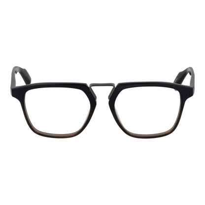 Eyeglasses Frames by Yohji Yamamoto for men in plastic black features an refined silhouette, showcasing the refined black coloured frame and sophisticated full-frame frame design.