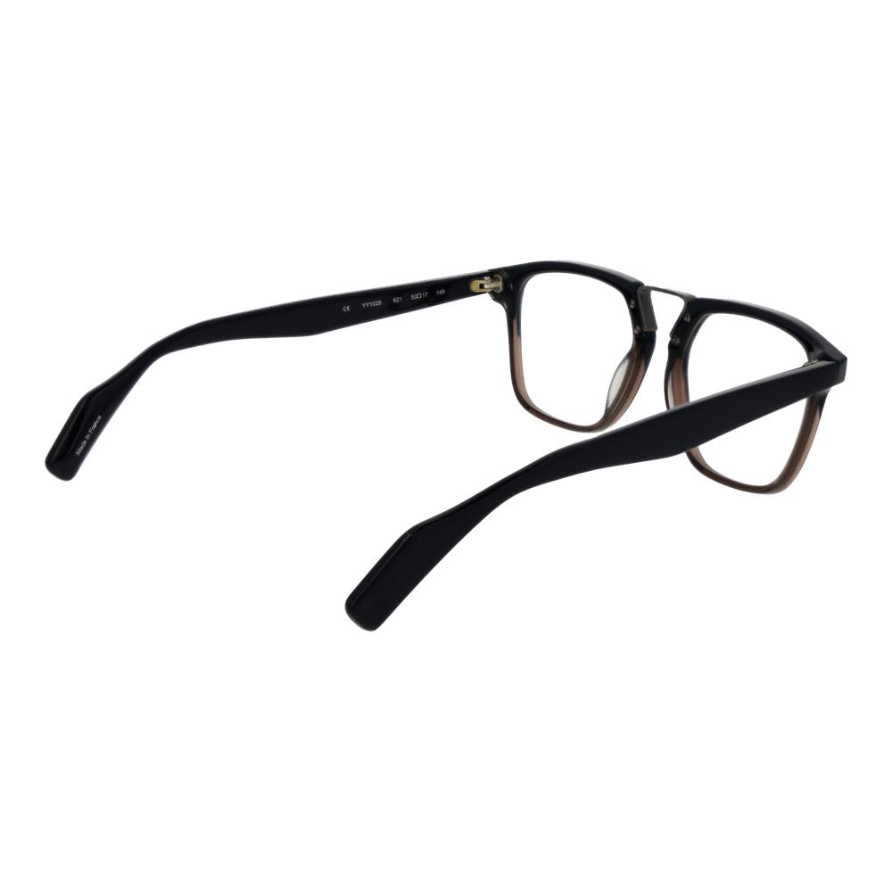 Eyeglasses Frames by Yohji Yamamoto for men in plastic black showcases a refined full-frame frame design with a refined black coloured frame finish for a refined and sophisticated look.