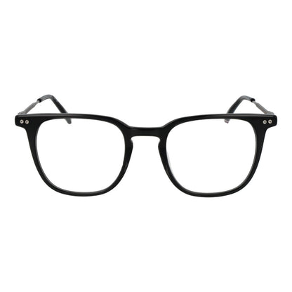 Eyeglasses Frames by Tommy Hilfiger for men in acetate black features a refined silhouette, showcasing a refined black coloured frame and full-frame frame design for a sophisticated, premium look.
